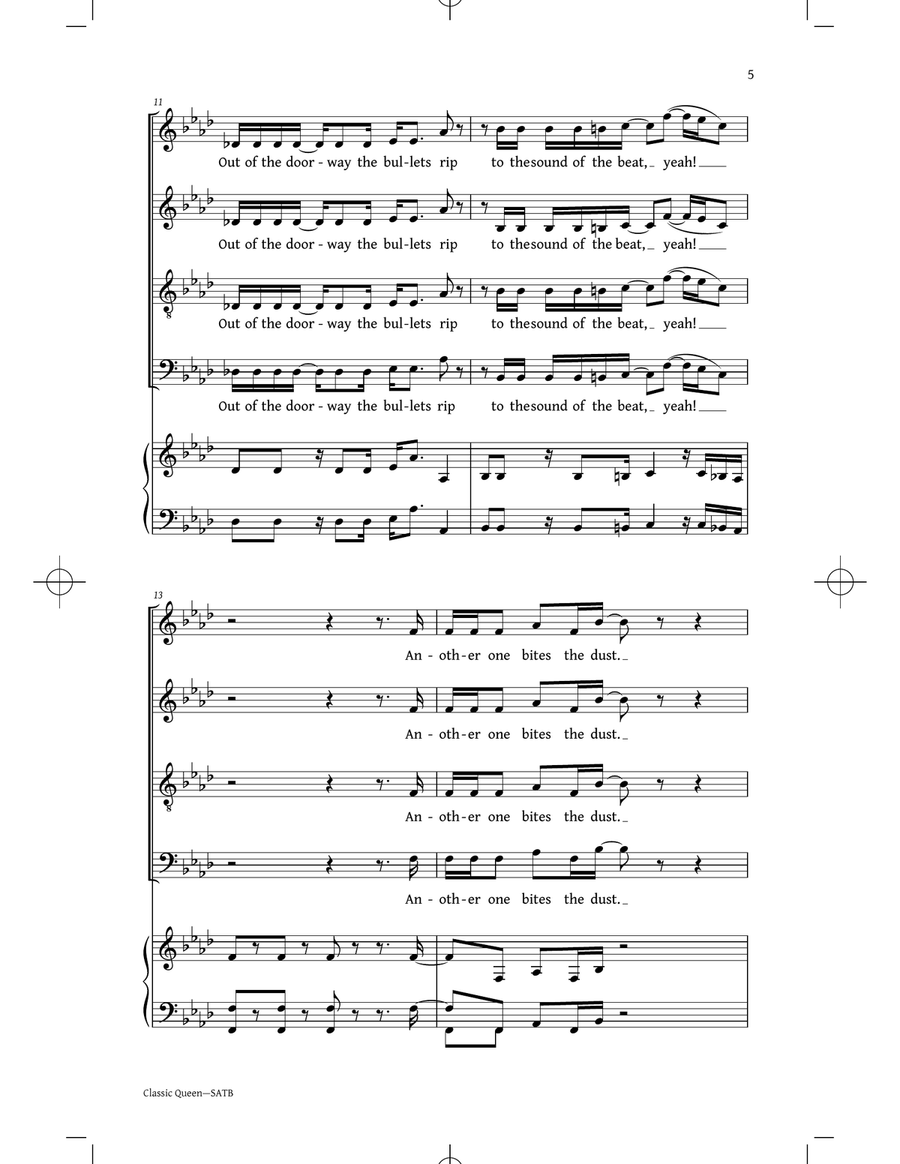Classic Queen (Choral Collection) (Arr. Philip Lawson) 4-Part scores gallery preview page 3