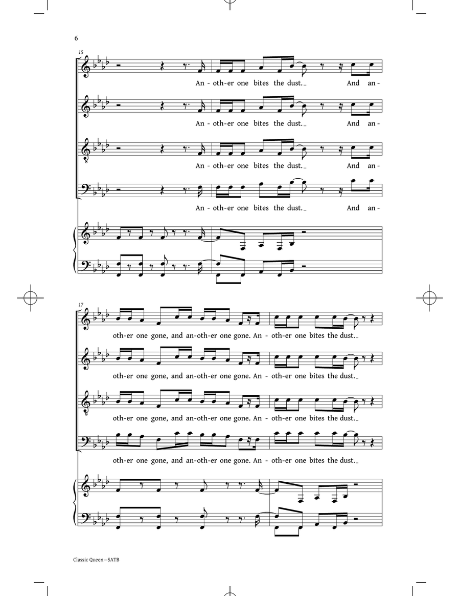 Classic Queen (Choral Collection) (Arr. Philip Lawson) 4-Part scores gallery preview page 4