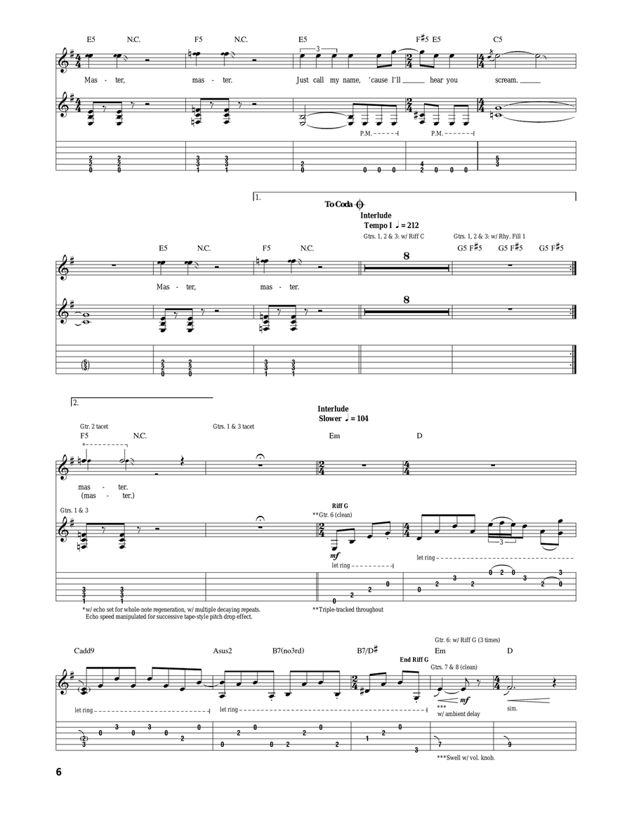 Master Of Puppets Acoustic Guitar scores gallery preview page 6