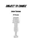 Subject To Change for Jazz Band