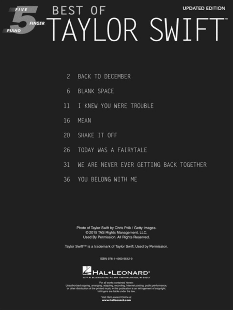 Best of Taylor Swift - Updated Edition Piano scores gallery preview page 2
