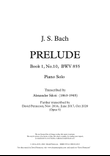 Prelude, BWV 855 (arr. Opus 9)