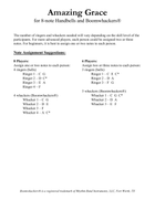 Amazing Grace (for 8-note Bells and Boomwhackers with Color Coded Notes) Handbell Choir scores gallery preview page 4