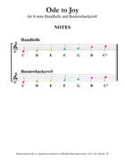 Ode to Joy (for 8-note Bells and Boomwhackers with Color Coded Notes) Handbell Choir scores gallery preview page 3