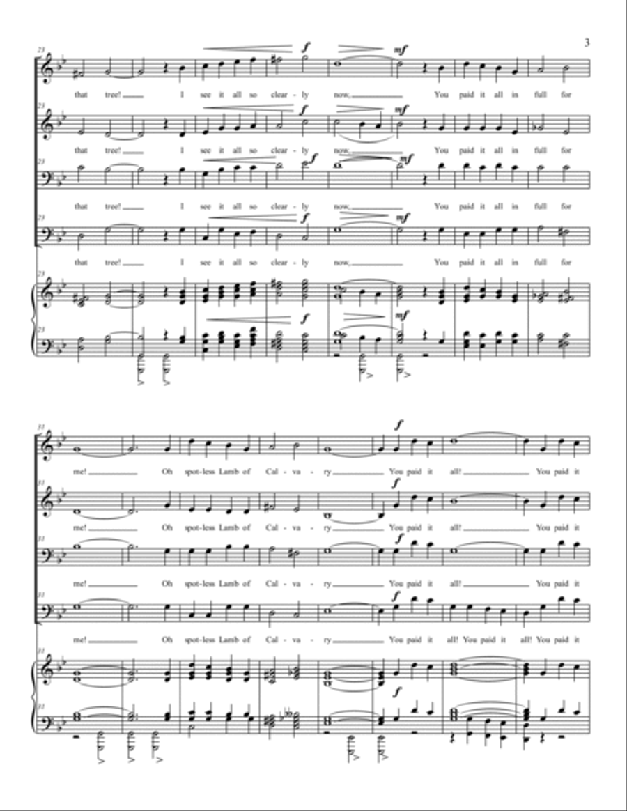 Paid In Full Choir scores gallery preview page 3