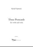 Three Postcards for violin and viola