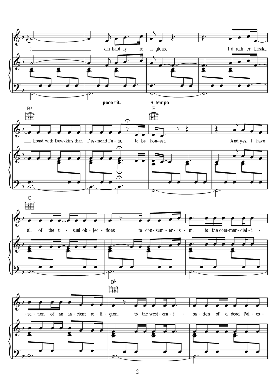 White Wine In The Sun White Wine In The Sun Piano, Vocal scores gallery preview page 2