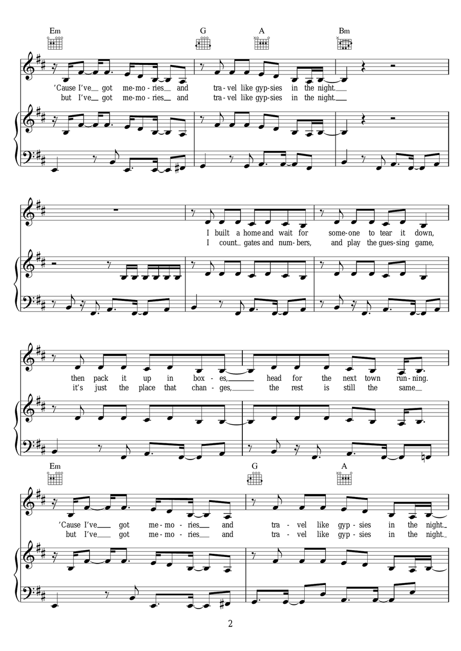 No Roots No Roots Piano, Vocal scores gallery preview page 2
