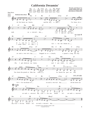California Dreamin' (from The Daily Ukulele) (arr. Liz and Jim Beloff)