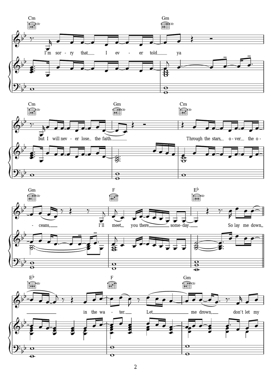 All We Needed All We Needed Piano, Vocal scores gallery preview page 2