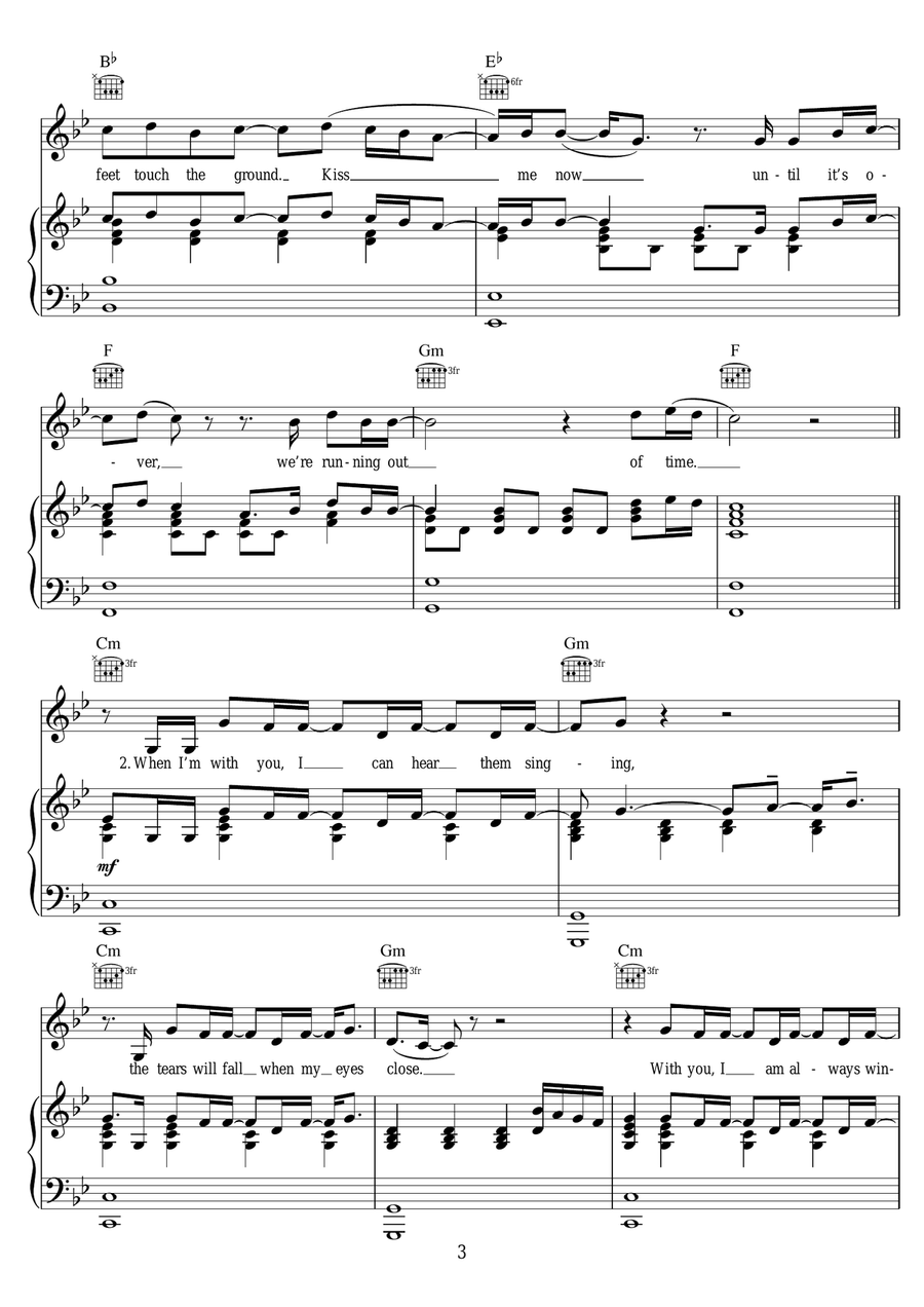 All We Needed All We Needed Piano, Vocal scores gallery preview page 3