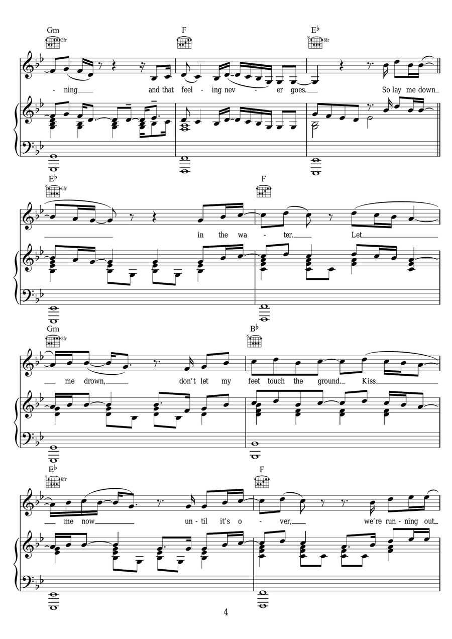All We Needed All We Needed Piano, Vocal scores gallery preview page 4