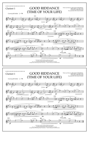 Good Riddance (Time of Your Life) - Clarinet 1