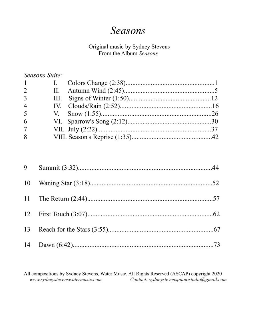 Seasons - Songbook Small Ensemble scores gallery preview page 2
