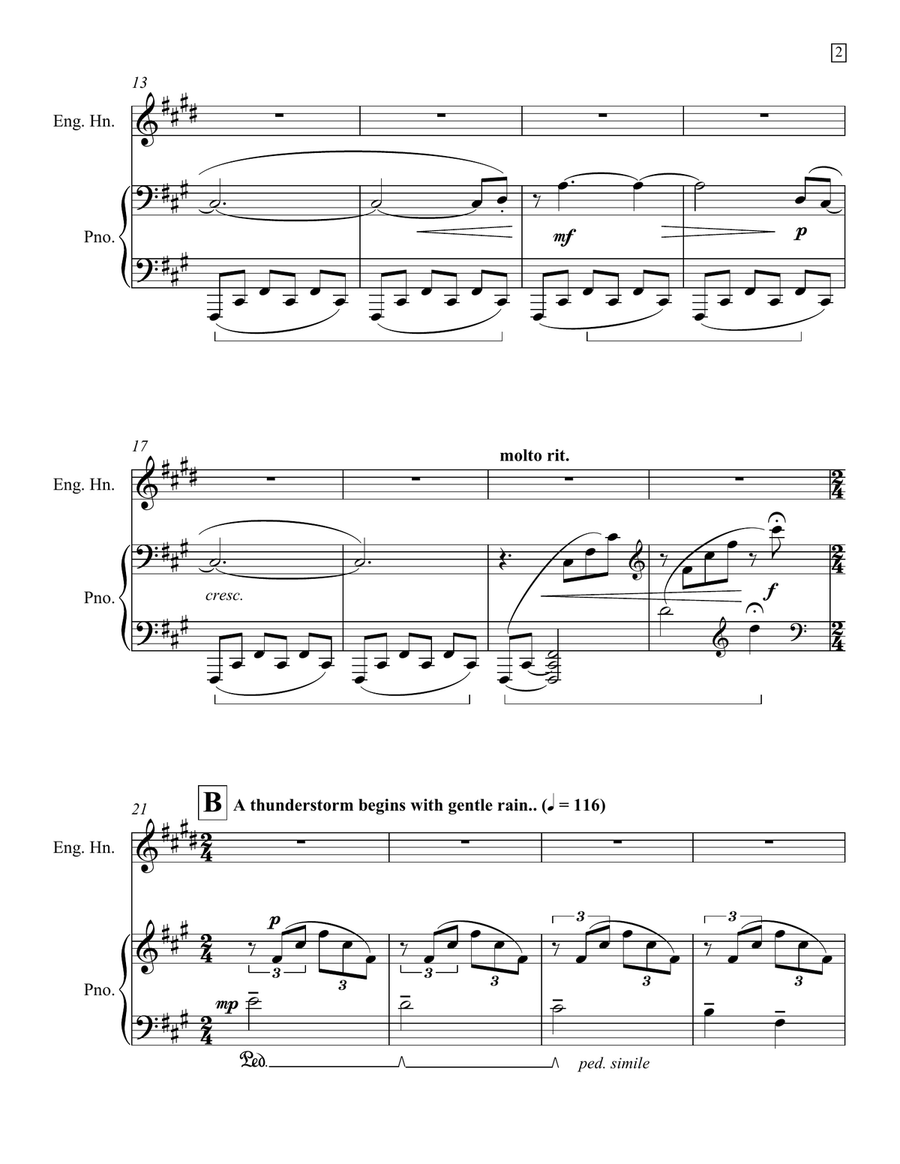 Clouds/Rain English Horn scores gallery preview page 3