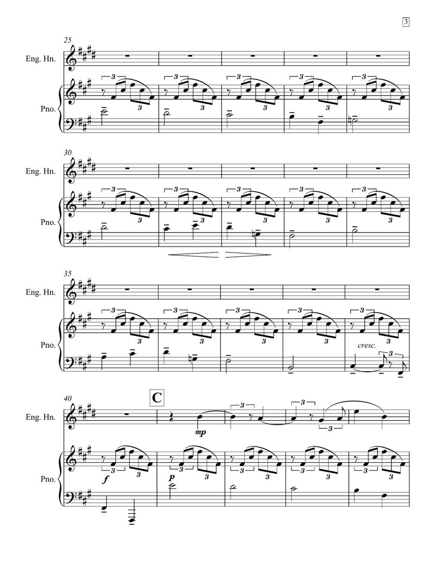 Clouds/Rain English Horn scores gallery preview page 4