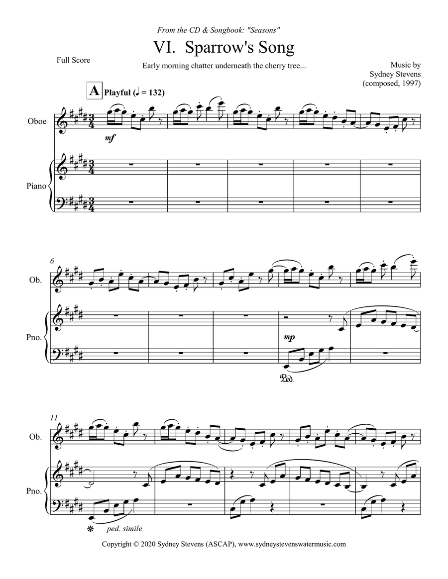 Sparrow's Song Woodwind Duet scores gallery preview page 2