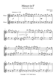 Minuet in F major - Flute Duet
