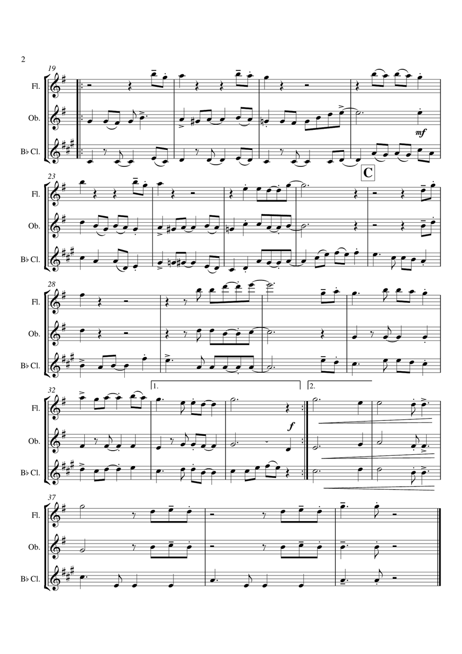 Auld Lang Syne Auld Lang Syne Woodwind Trio scores gallery preview page 3