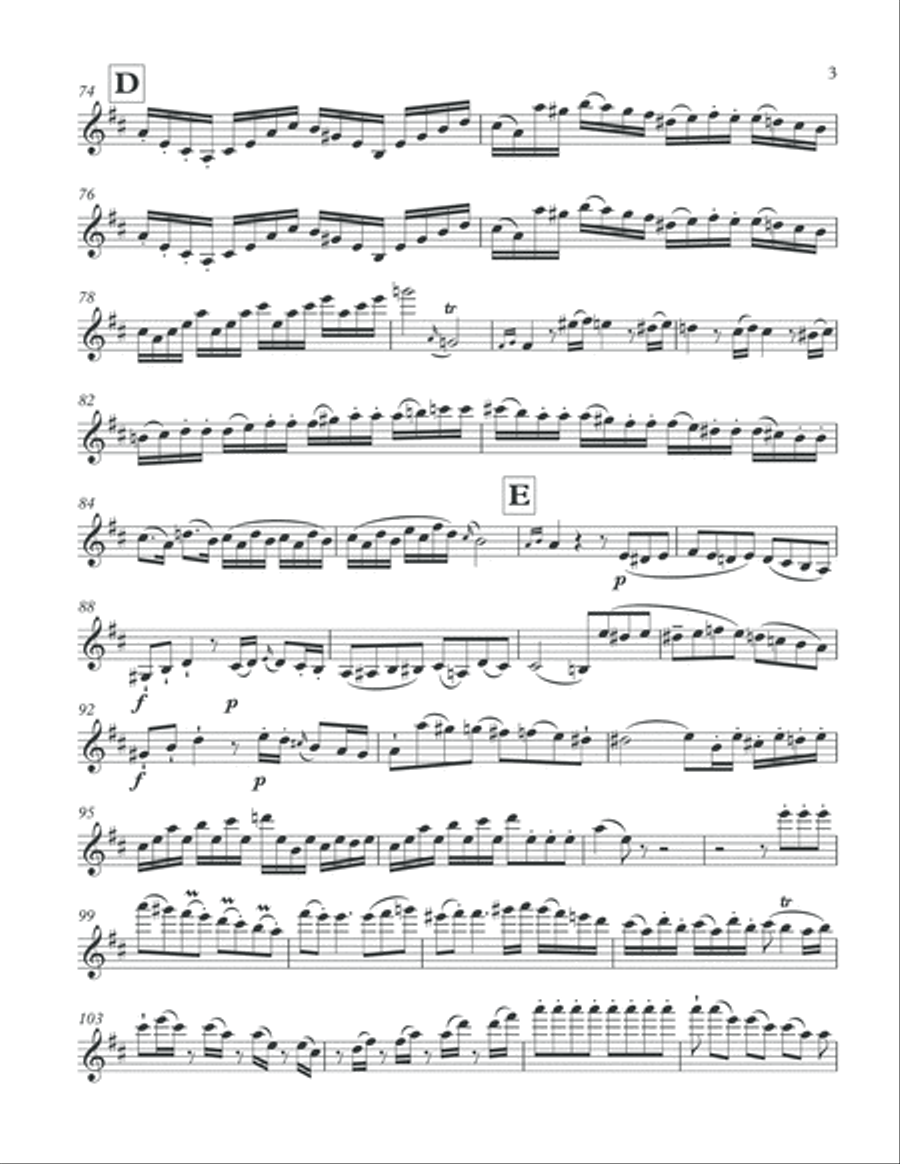 Mozart - Violin Concerto 4 - Violin solo part with cadenza by David Oistrakh Violin Solo scores gallery preview page 3