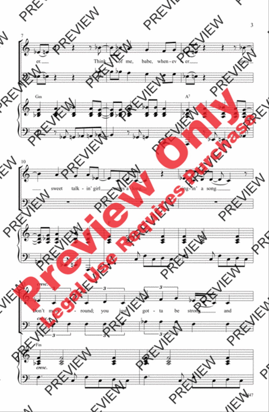 Love Will Keep Us Together 3-Part scores gallery preview page 3