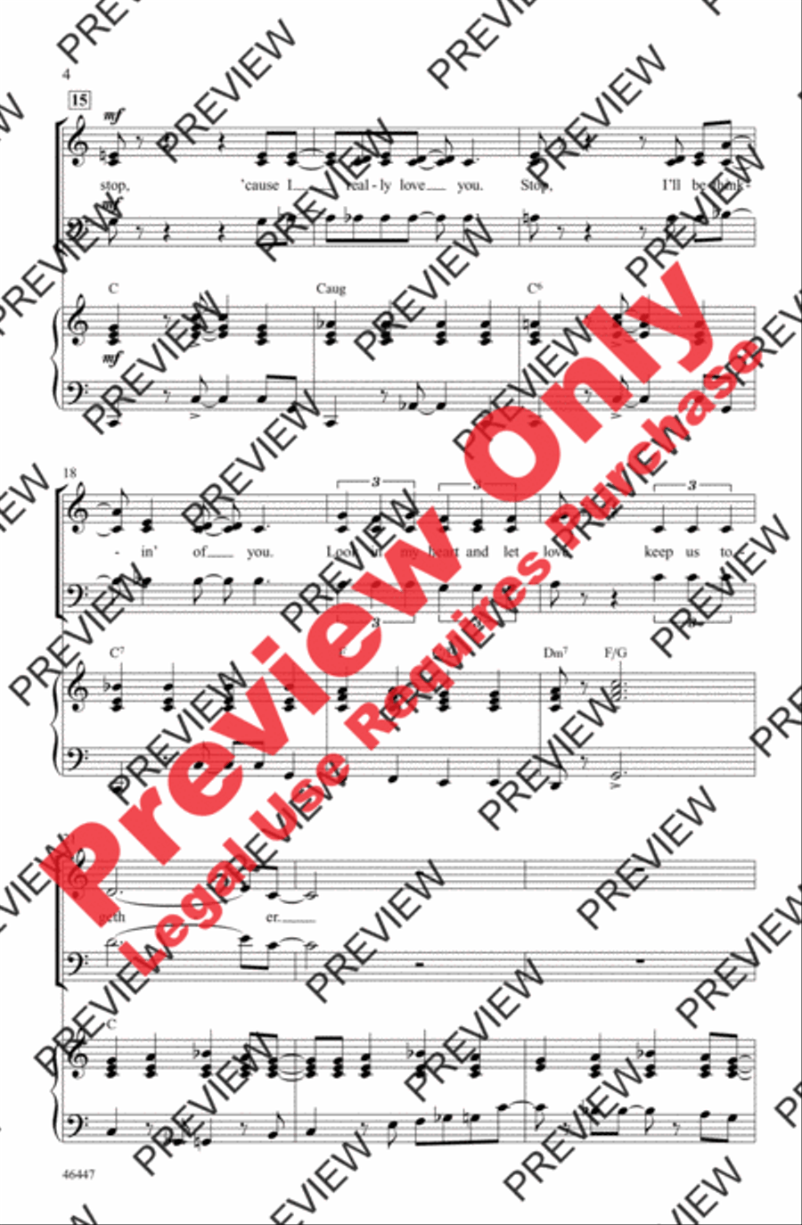 Love Will Keep Us Together 3-Part scores gallery preview page 4