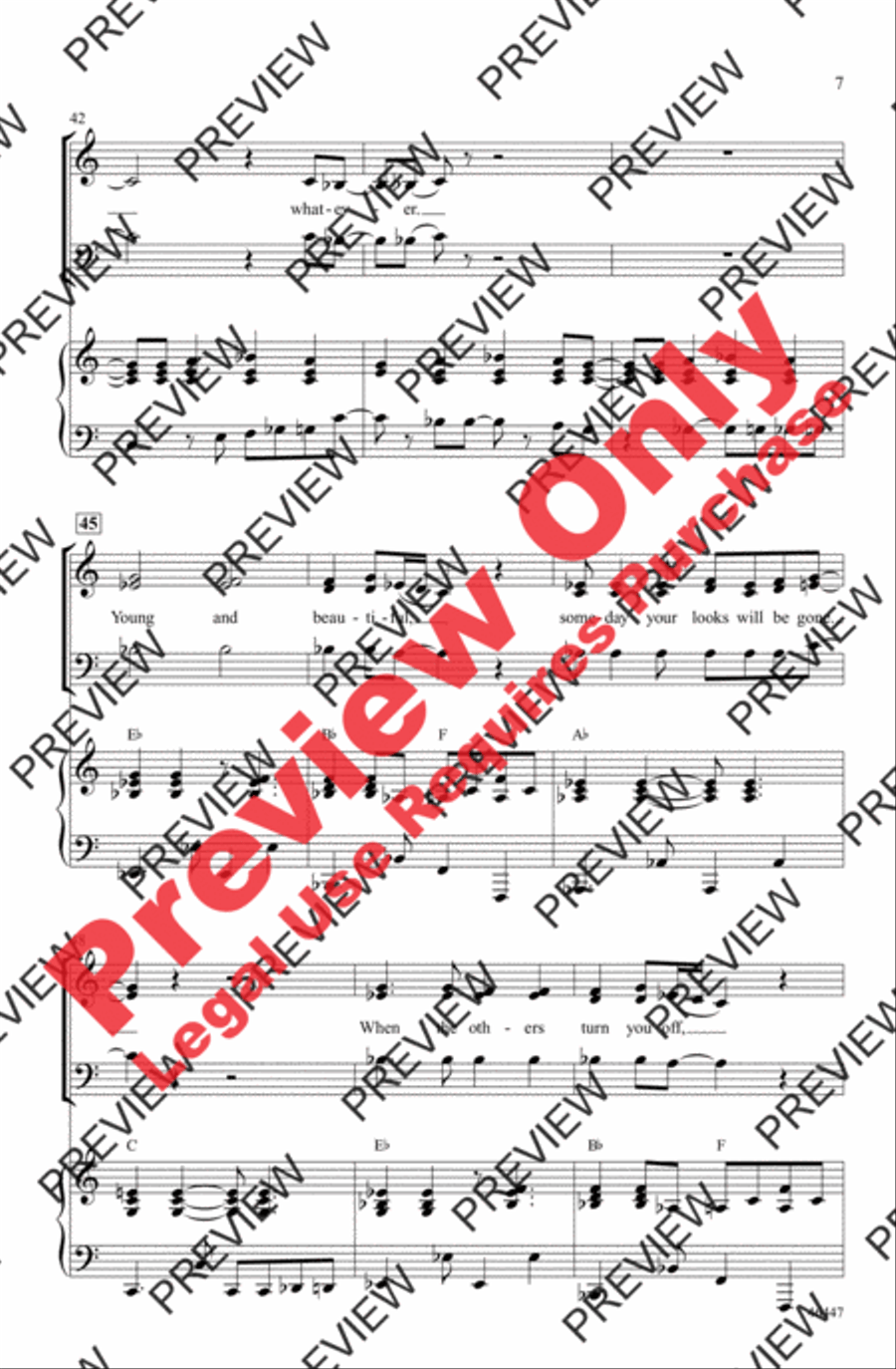 Love Will Keep Us Together 3-Part scores gallery preview page 7
