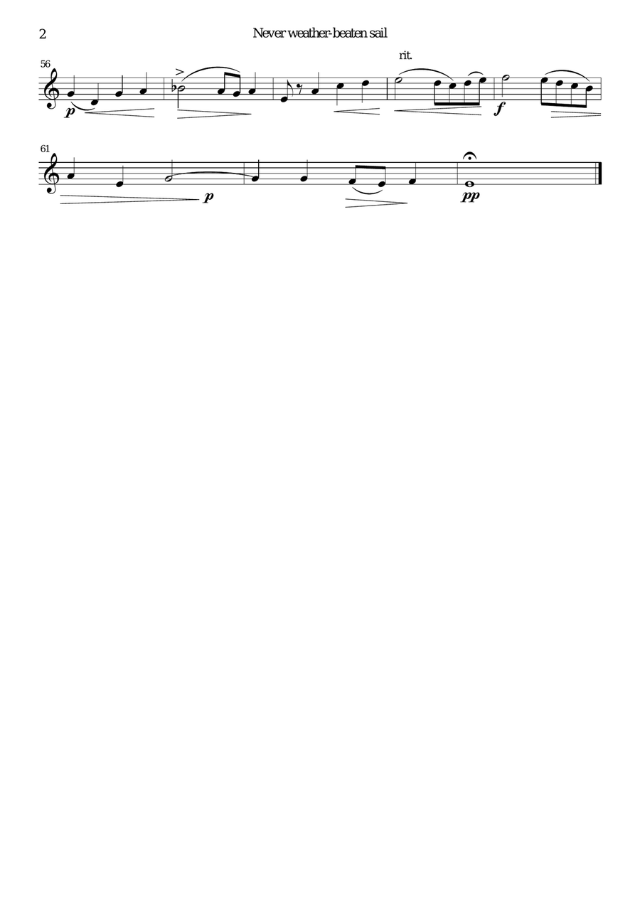 Never weather-beaten sail for clarinet quintet Clarinet Quintet scores gallery preview page 6
