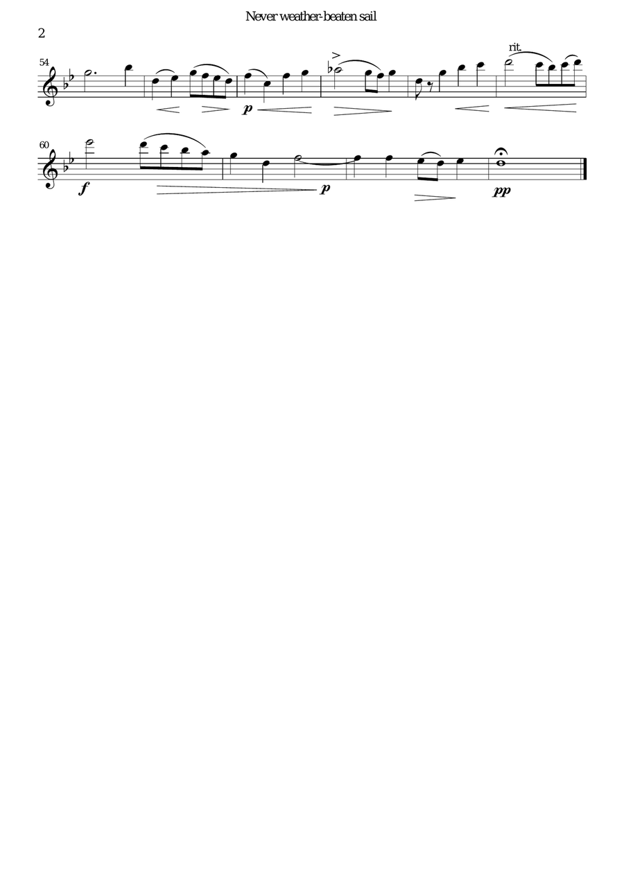 Never weather-beaten sail for flute quintet Woodwind Ensemble scores gallery preview page 6
