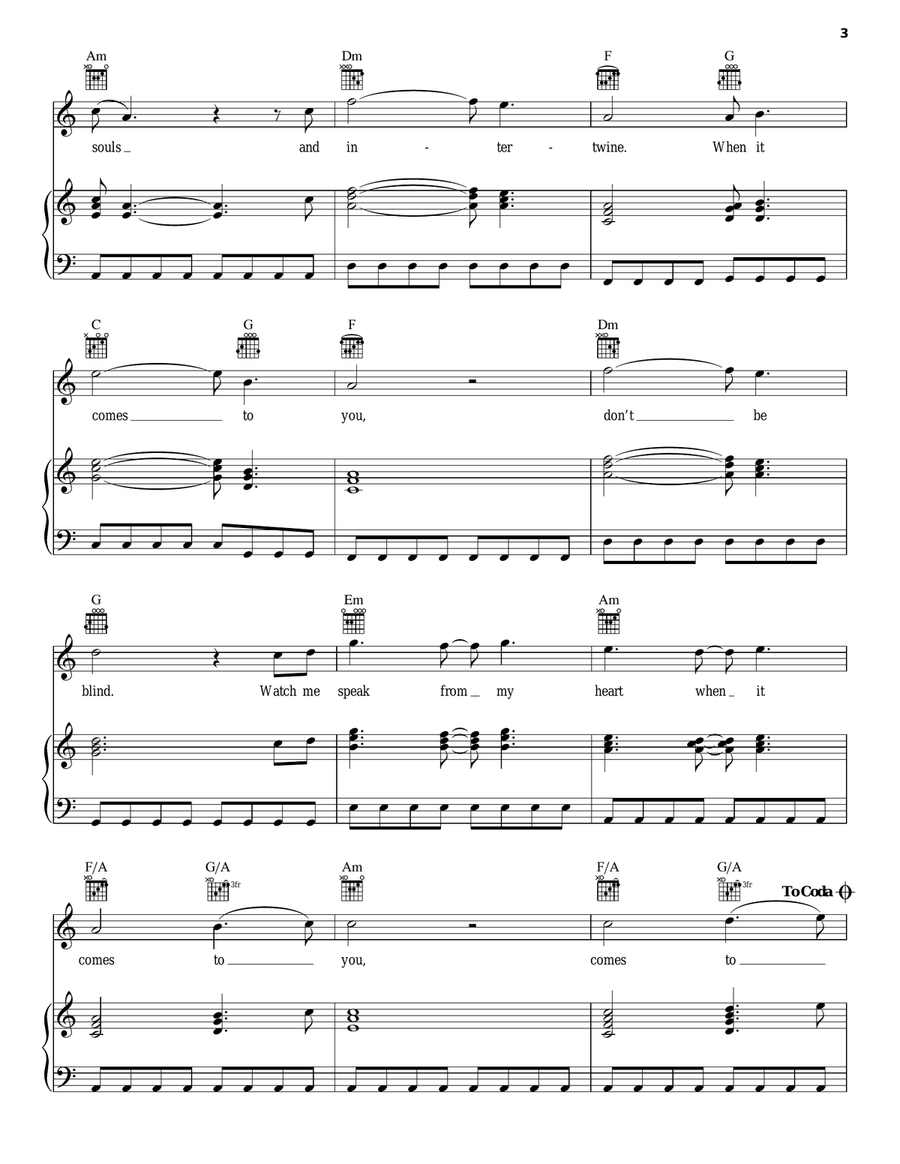 2U 2U Piano, Vocal, Guitar scores gallery preview page 3