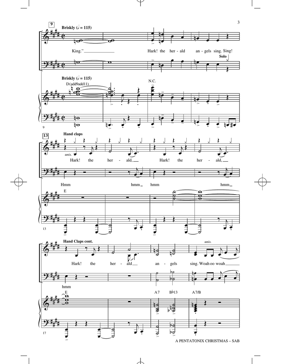 A Pentatonix Christmas (Medley) (arr. Mark Brymer) 3-Part scores gallery preview page 2
