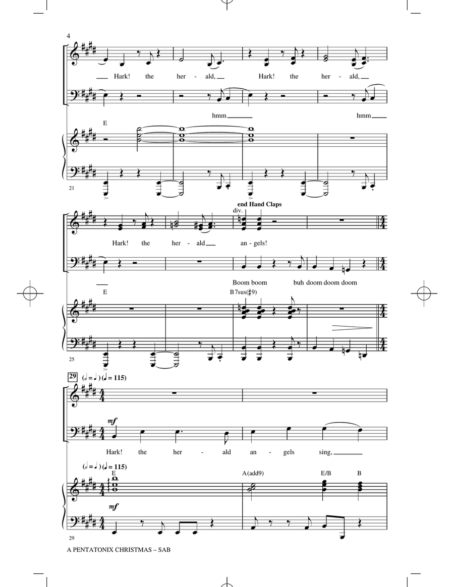 A Pentatonix Christmas (Medley) (arr. Mark Brymer) 3-Part scores gallery preview page 3