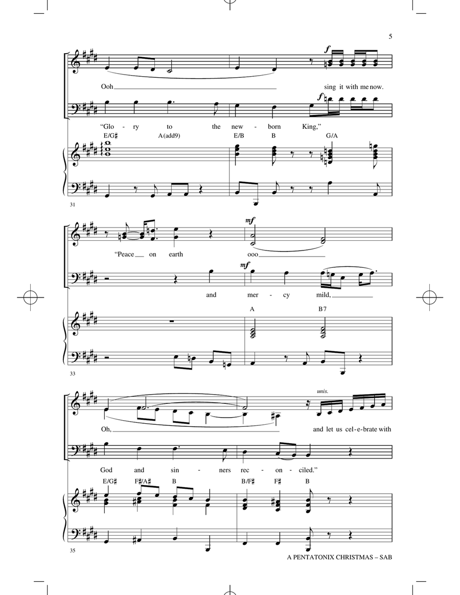 A Pentatonix Christmas (Medley) (arr. Mark Brymer) 3-Part scores gallery preview page 4