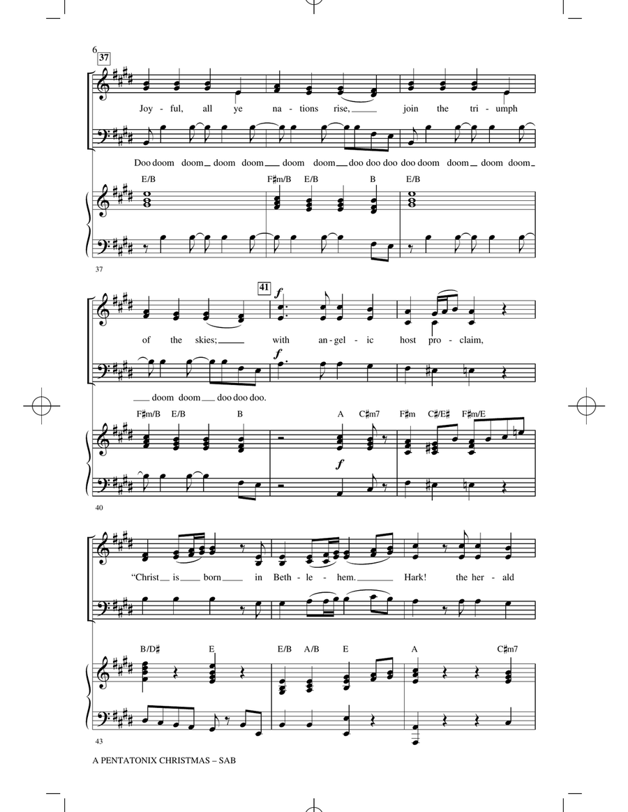 A Pentatonix Christmas (Medley) (arr. Mark Brymer) 3-Part scores gallery preview page 5
