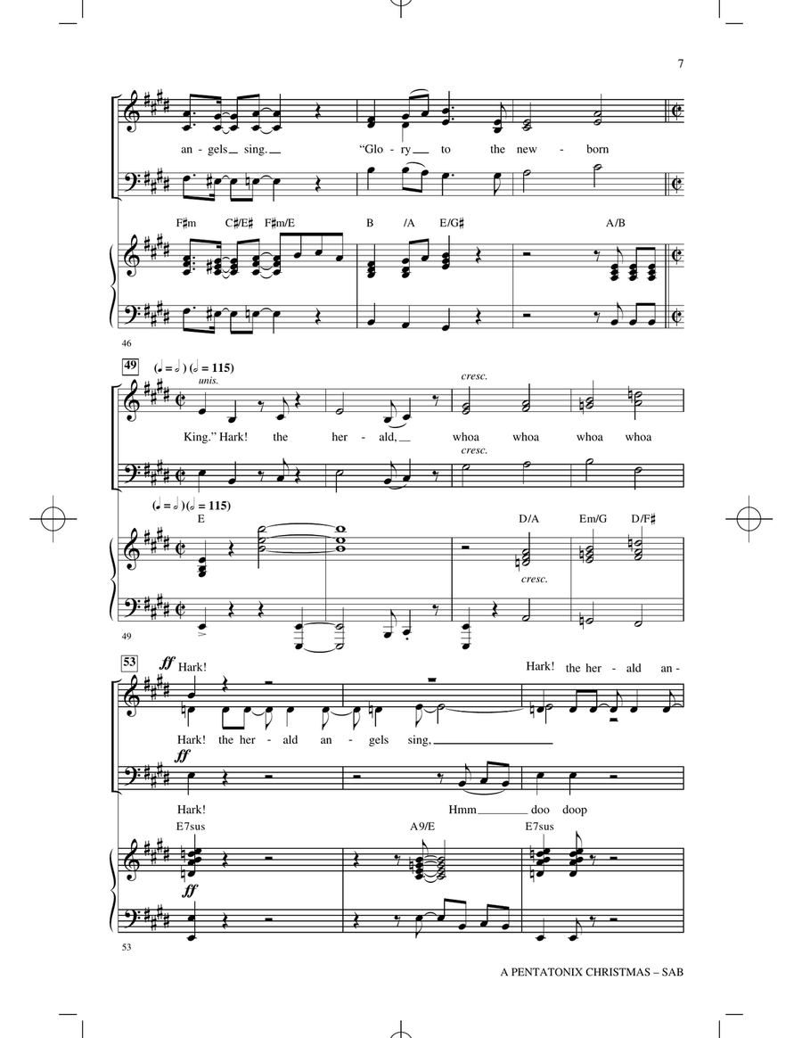 A Pentatonix Christmas (Medley) (arr. Mark Brymer) 3-Part scores gallery preview page 6