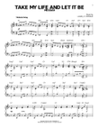 Take My Life And Let It Be [Jazz version]