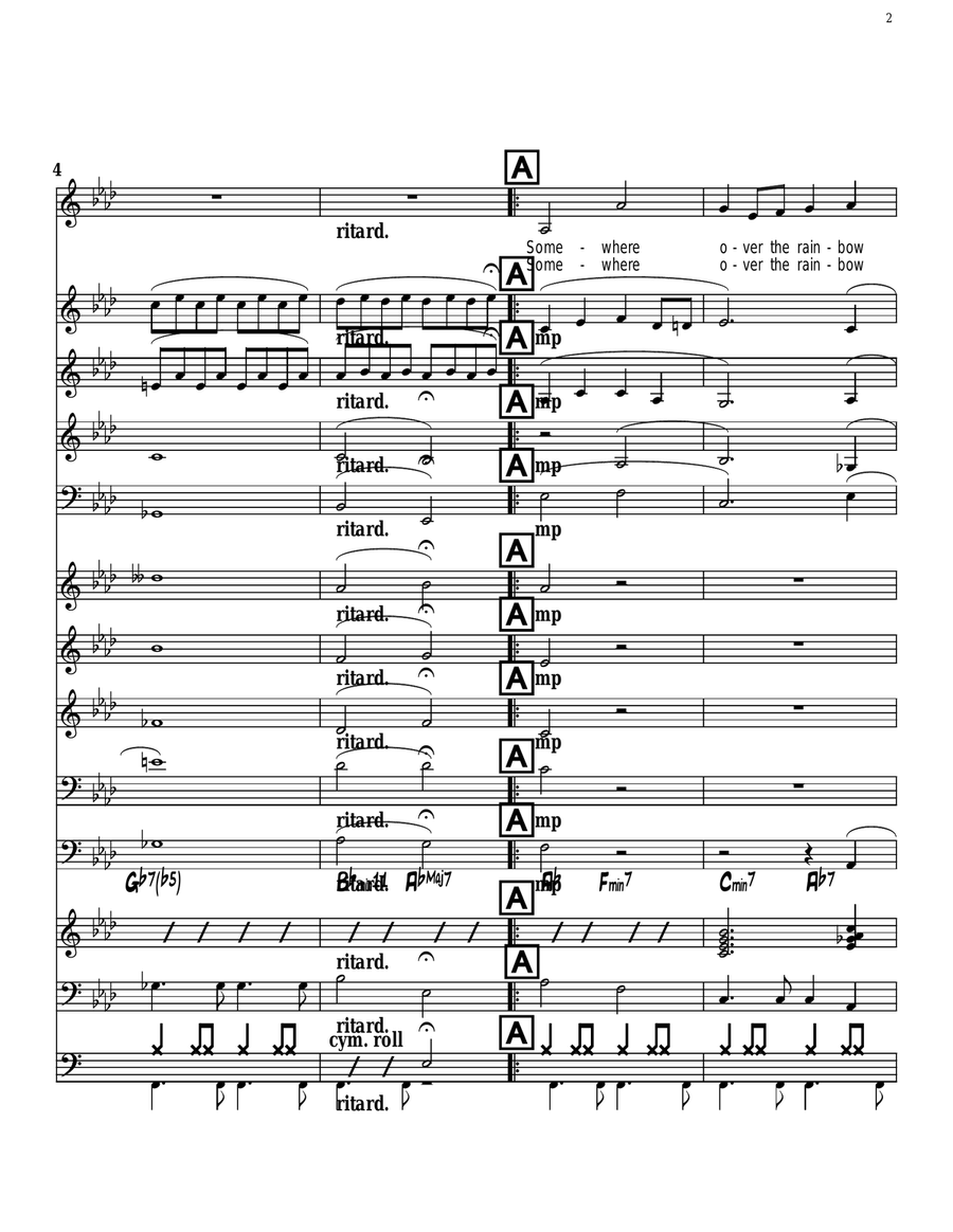 Over The Rainbow (from The Wizard Of Oz) Jazz Ensemble scores gallery preview page 3