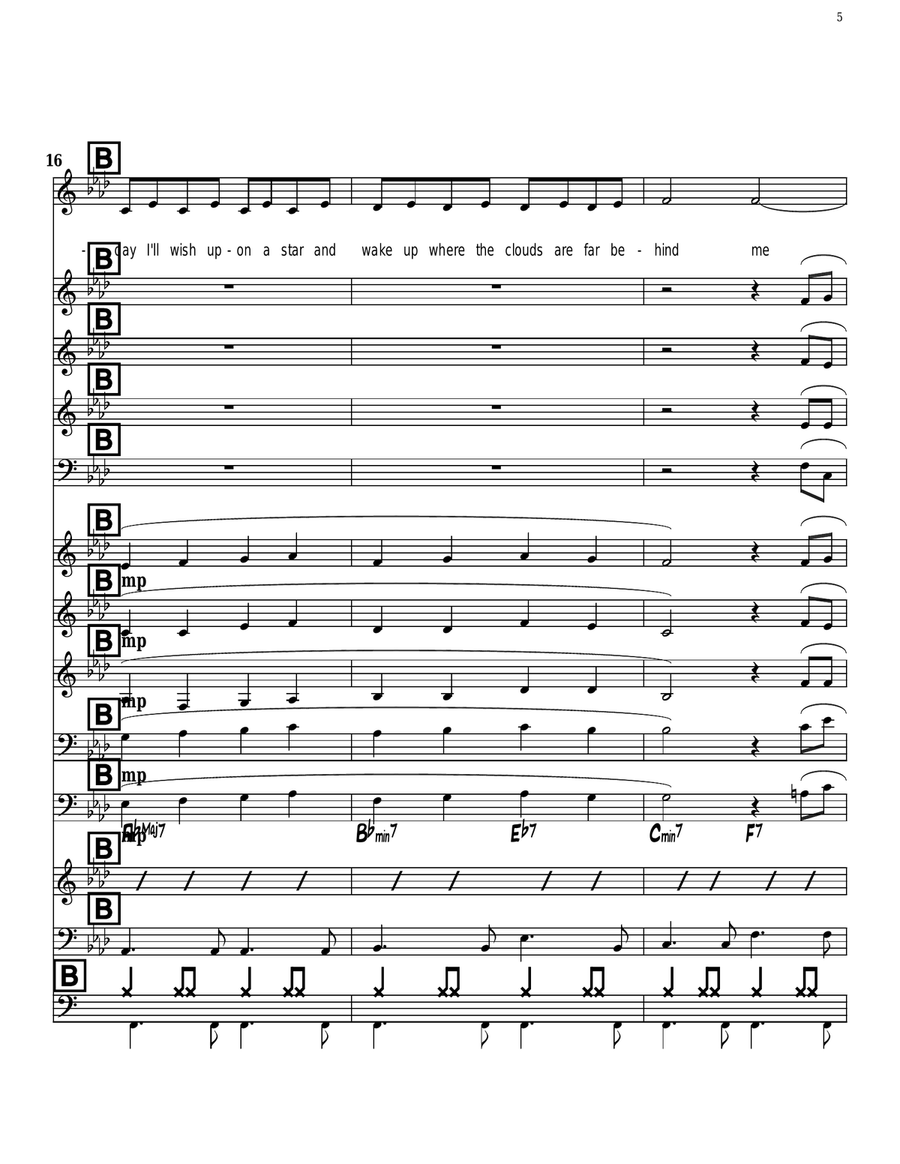 Over The Rainbow (from The Wizard Of Oz) Jazz Ensemble scores gallery preview page 6