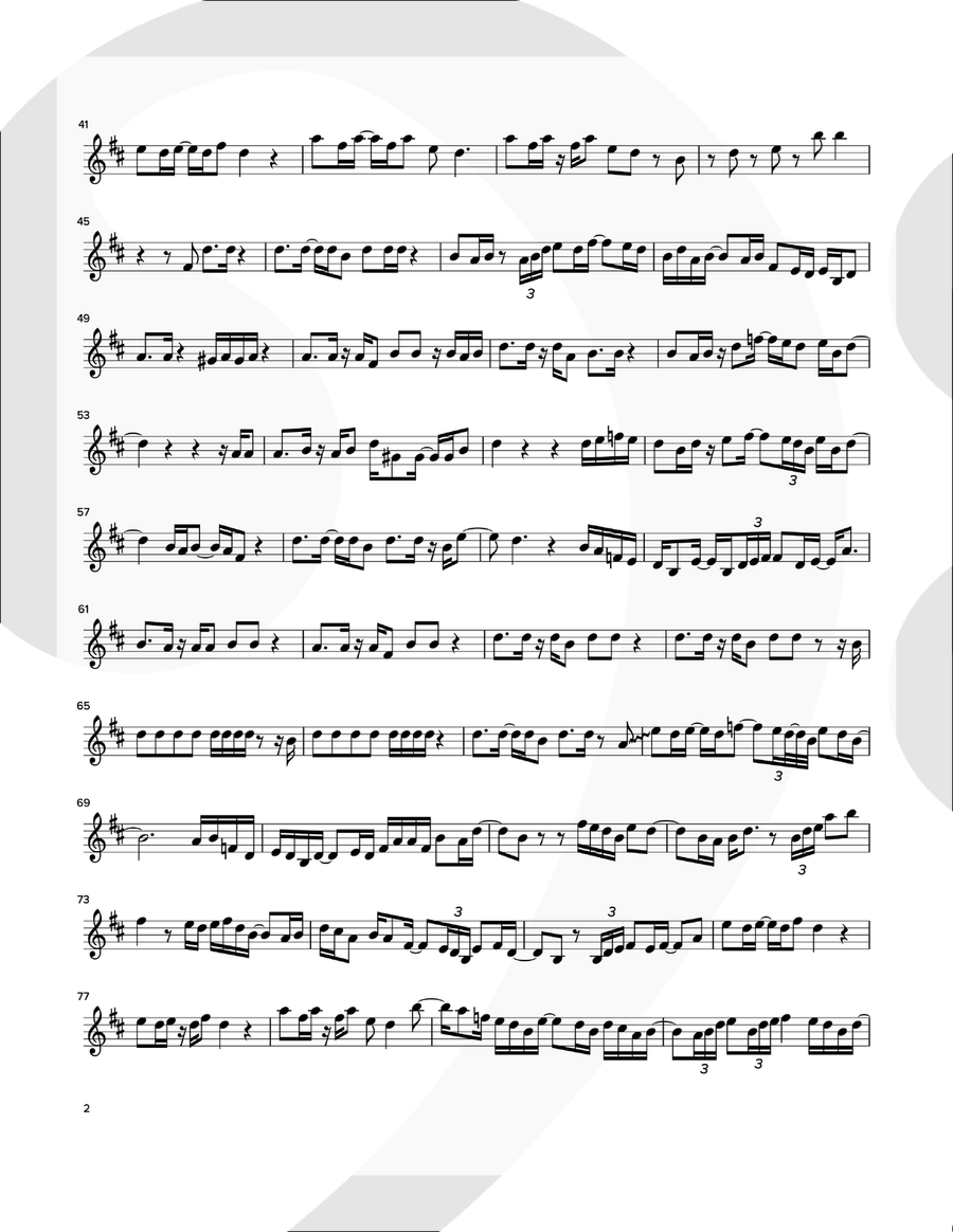 Uptown Funk Uptown Funk Alto Saxophone scores gallery preview page 2