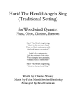 Hark! The Herald Angels Sing for Woodwind Quartet