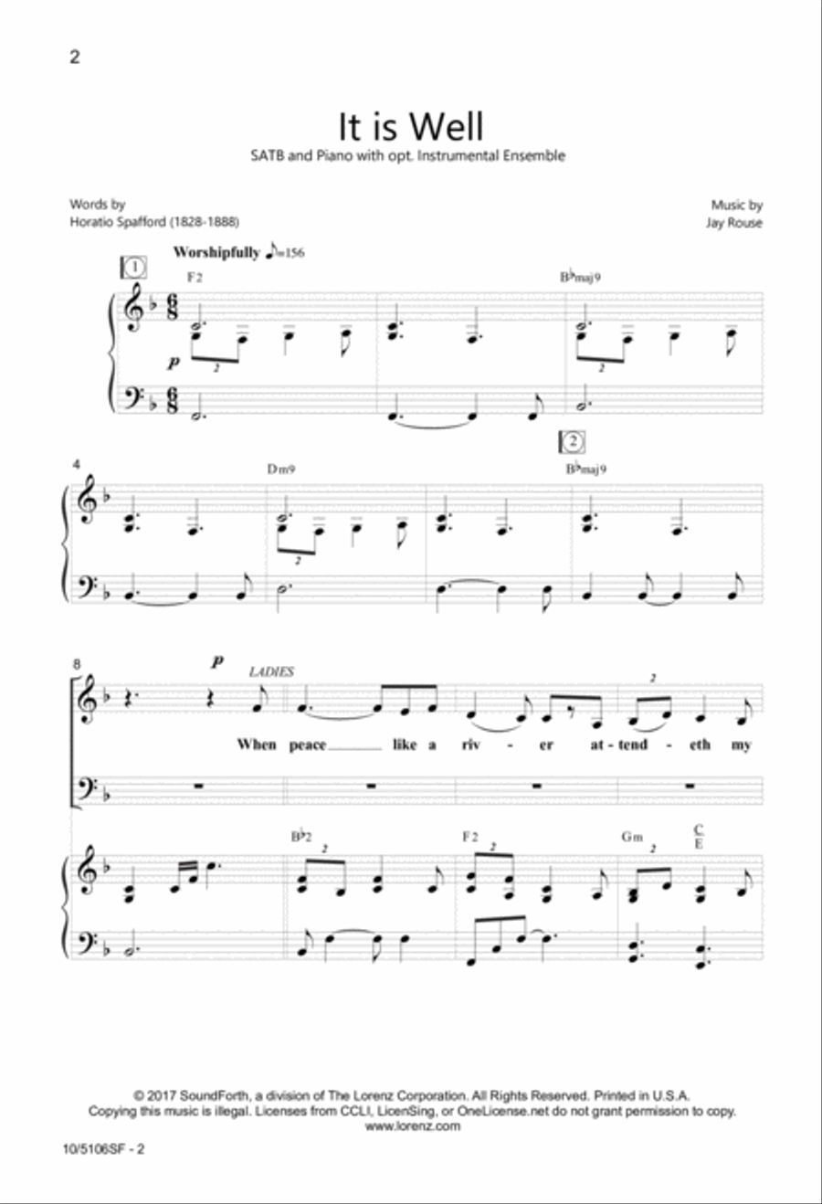 It is Well It is Well 4-Part scores gallery preview page 2