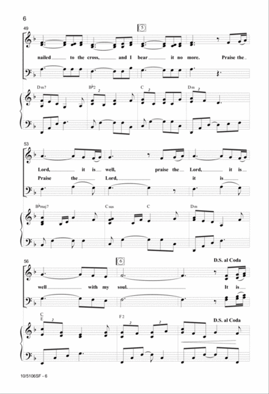 It is Well It is Well 4-Part scores gallery preview page 6