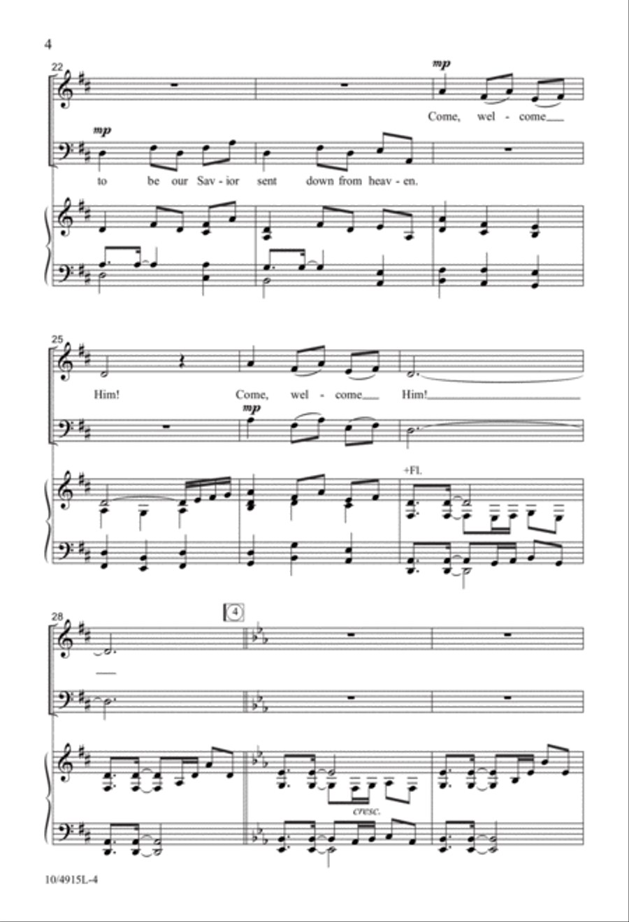 Come, All Ye Shepherds Come, All Ye Shepherds 4-Part scores gallery preview page 4