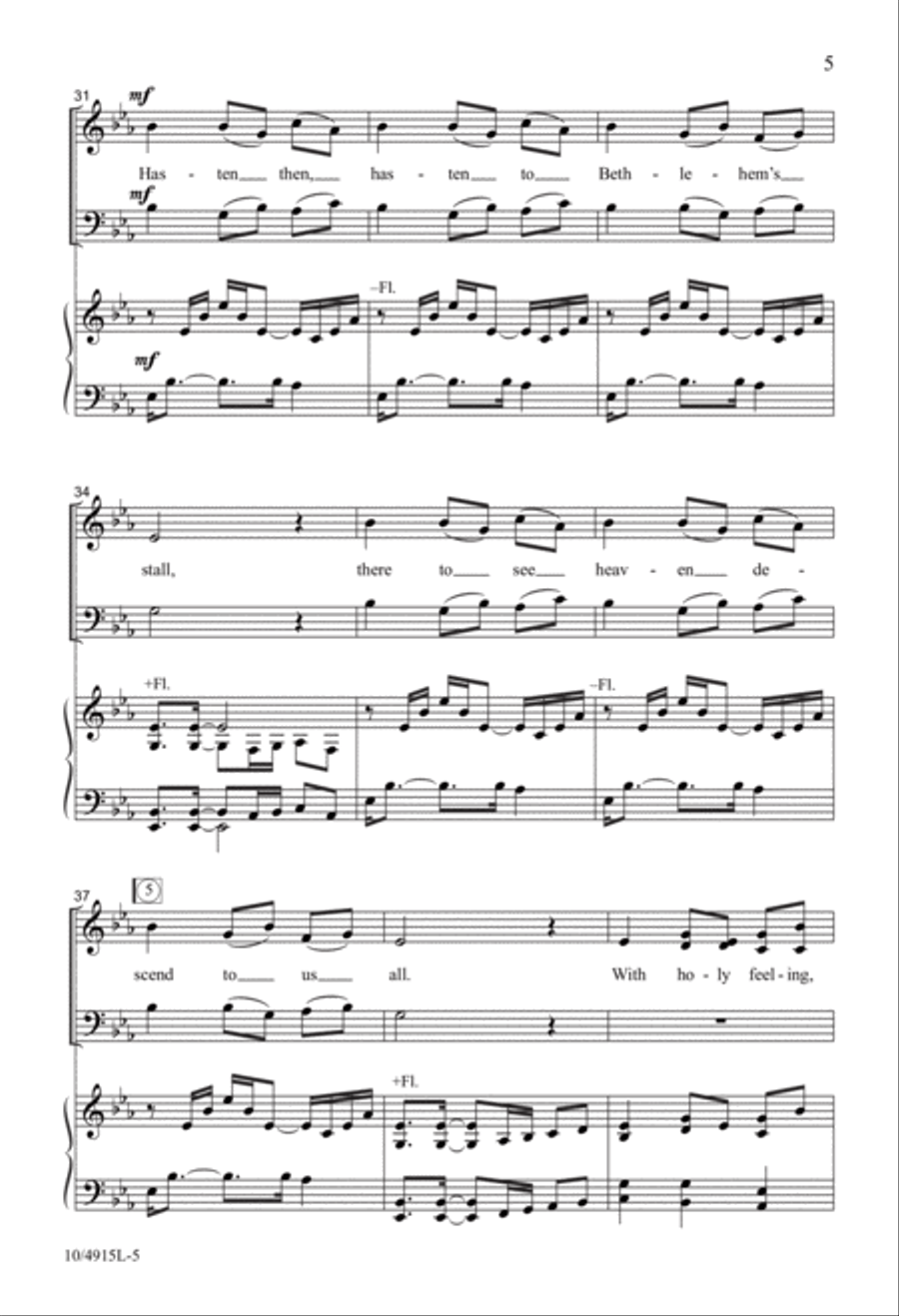 Come, All Ye Shepherds Come, All Ye Shepherds 4-Part scores gallery preview page 5