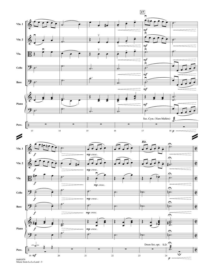 Music from La La Land - Conductor Score (Full Score) String Orchestra scores gallery preview page 3