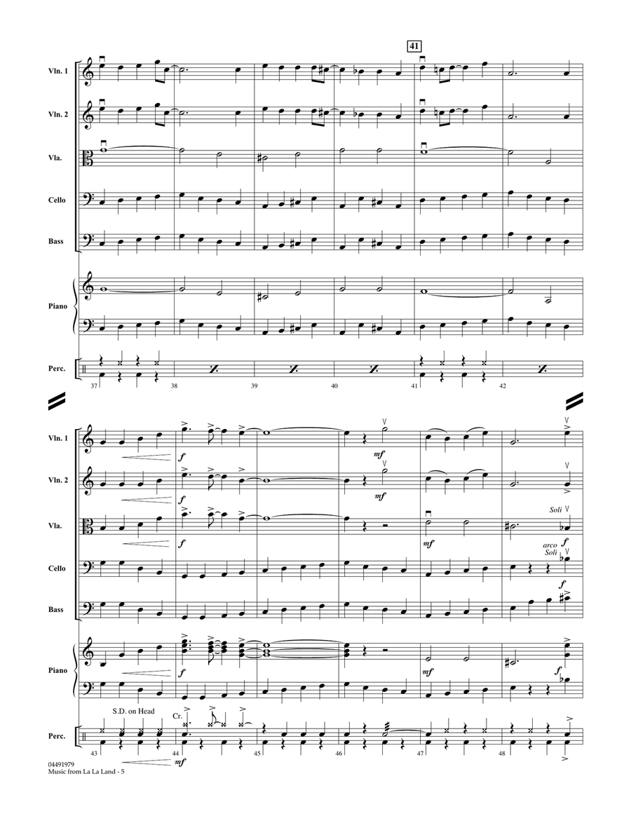 Music from La La Land - Conductor Score (Full Score) String Orchestra scores gallery preview page 5