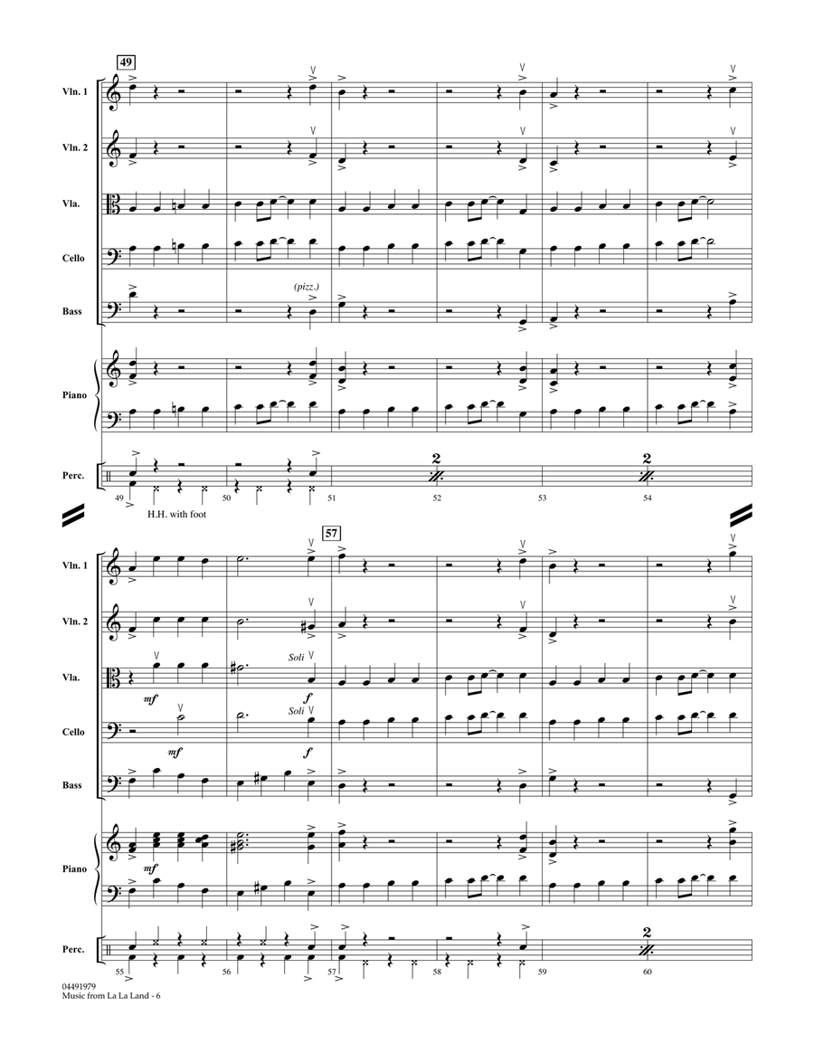 Music from La La Land - Conductor Score (Full Score) String Orchestra scores gallery preview page 6
