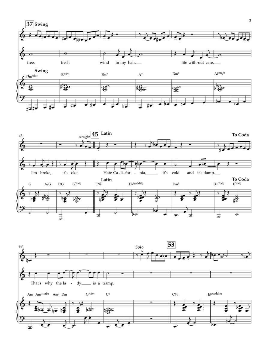 The Lady Is A Tramp The Lady Is A Tramp Small Ensemble scores gallery preview page 3
