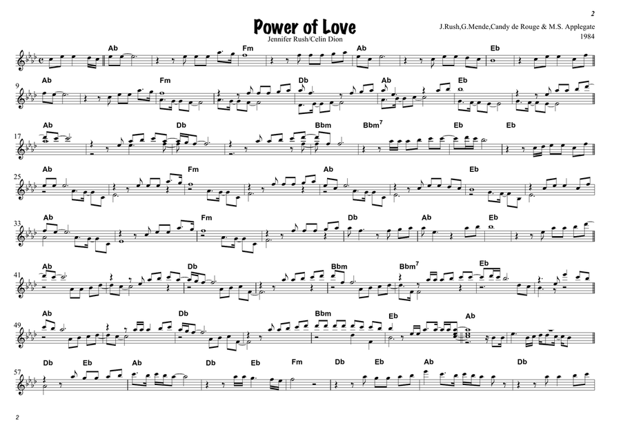 The Power Of Love The Power Of Love Piano scores gallery preview page 2