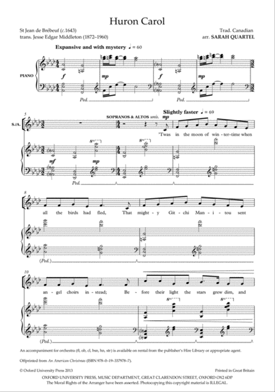 Huron Carol Choir scores gallery preview page 2